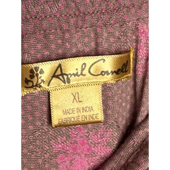 April Cornell Vintage long skirt XL purple pattern Cottagecore - Picture 3 of 6